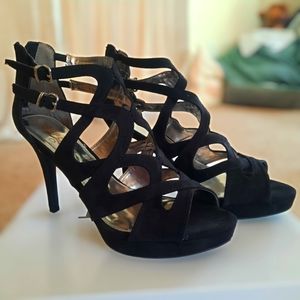 Report Black Strappy Heels Sz 10